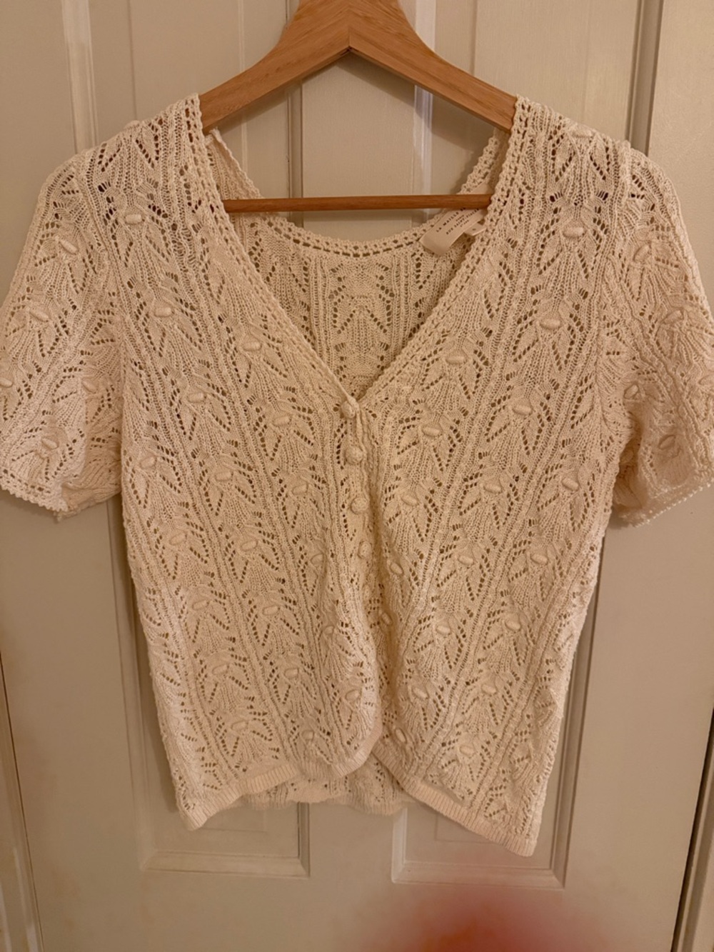 Sézane Milane cream knit top size S EUC